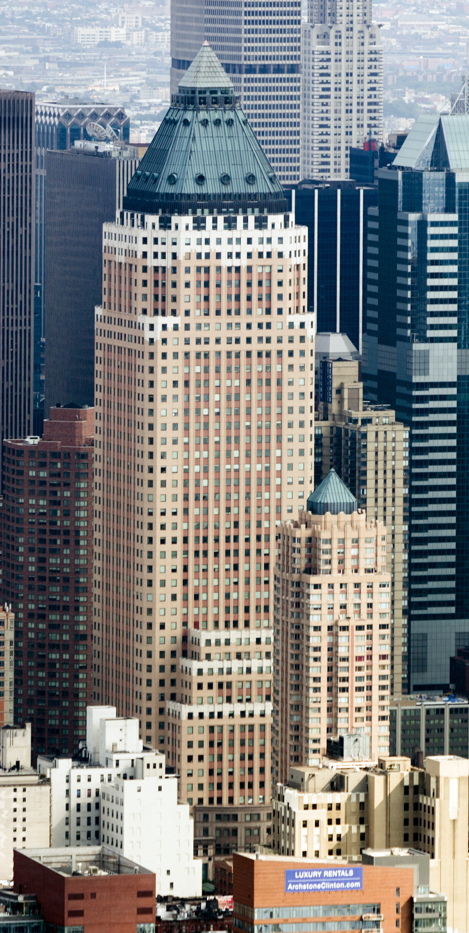 1 Worldwide Plaza, New York City - View from a helicopter. © Mathias Beinling